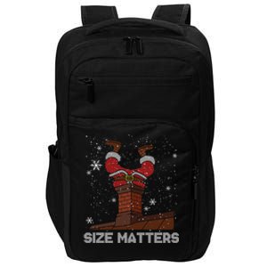 Size Matters Fat Santa Claus Chimney Ugly Christmas Sweater Cool Gift Impact Tech Backpack