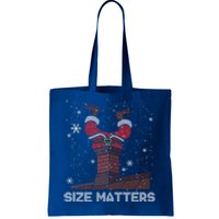 Size Matters Fat Santa Claus Chimney Ugly Christmas Sweater Cool Gift Tote Bag