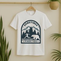 Sometimes Motivation Finds You Funny Running Gym Fi T-Shirt