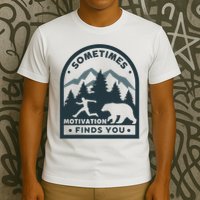 Sometimes Motivation Finds You Funny Running Gym Fi T-Shirt