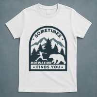 Sometimes Motivation Finds You Funny Running Gym Fi T-Shirt
