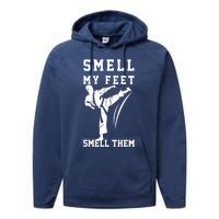 Smell My Feet Funny Taekwondo Performance Fleece Hoodie