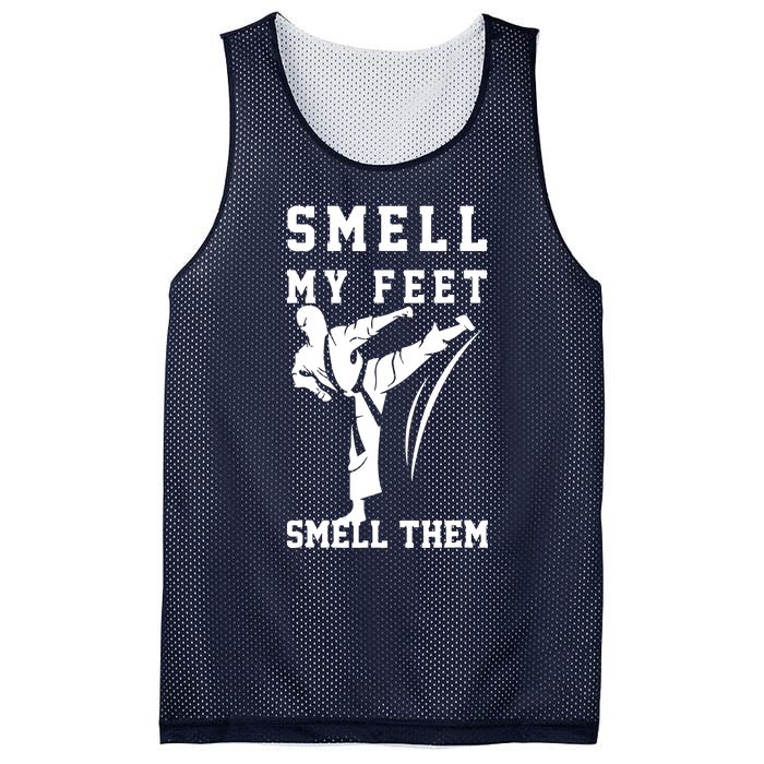 Smell My Feet Funny Taekwondo Mesh Reversible Basketball Jersey Tank