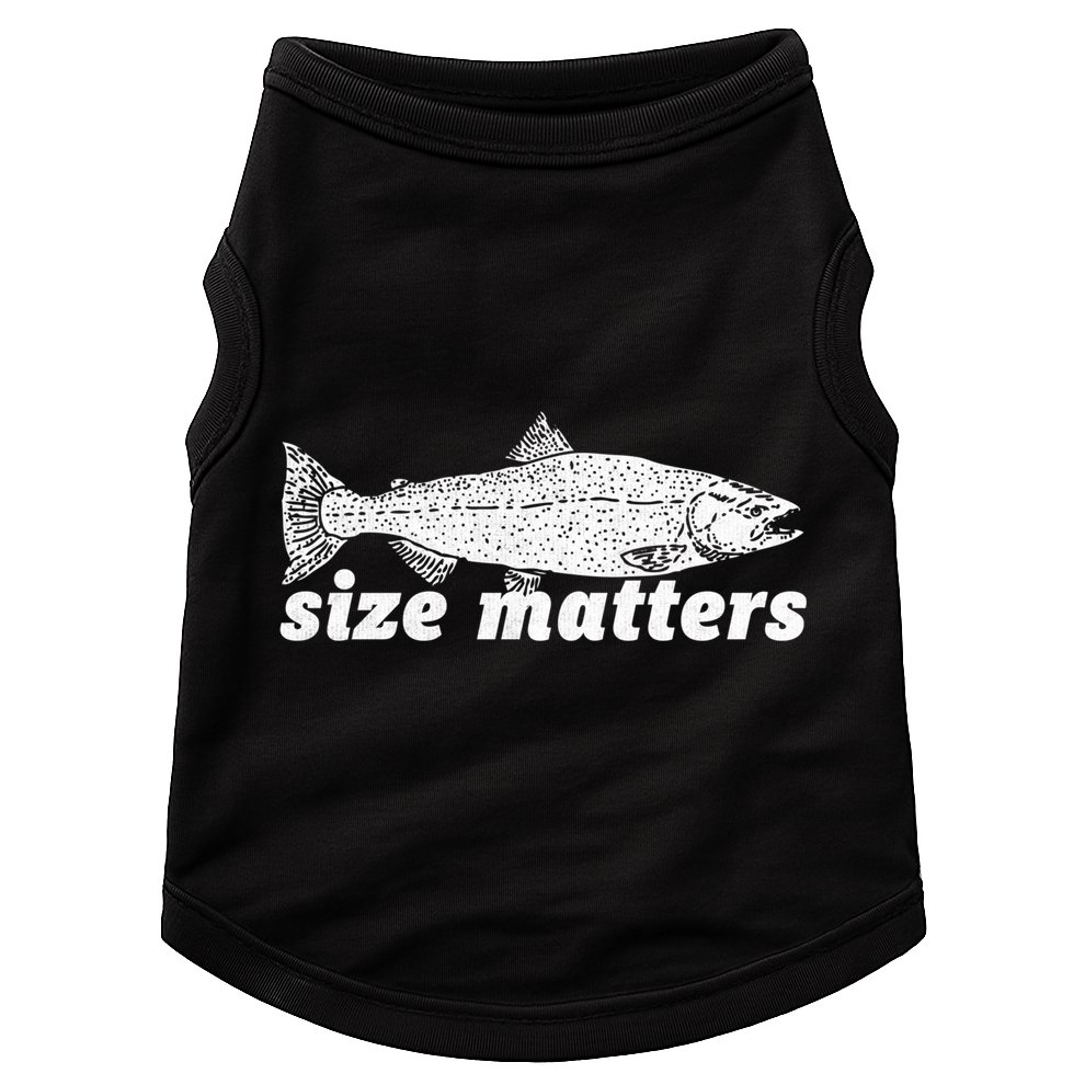 Size Matters Funny Fishing Fisher Funny Novelty Funny Gift Doggie Tank