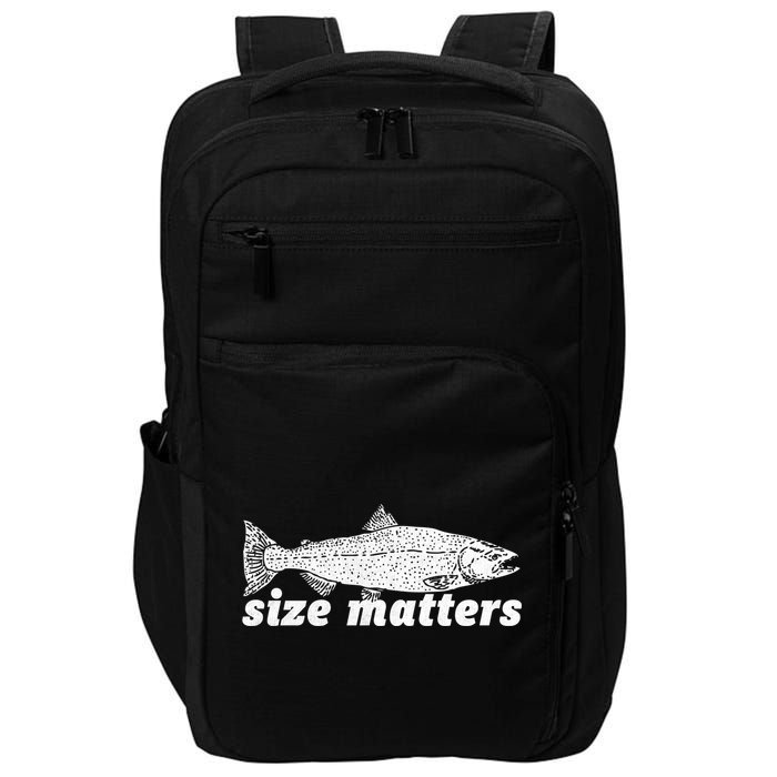 Size Matters Funny Fishing Fisher Funny Novelty Funny Gift Impact Tech Backpack