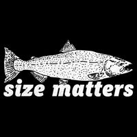 Size Matters Funny Fishing Fisher Funny Novelty Funny Gift Drawstring Bag