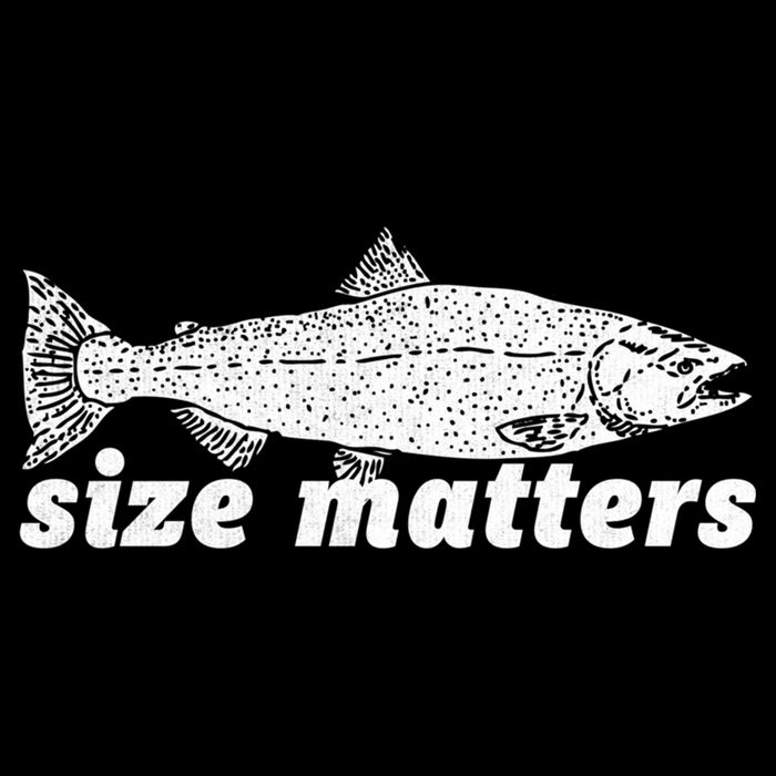 Size Matters Funny Fishing Fisher Funny Novelty Funny Gift Drawstring Bag