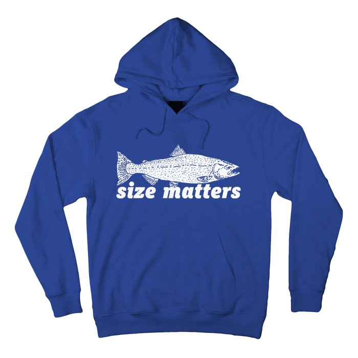 Size Matters Funny Fishing Fisher Funny Novelty Funny Gift Hoodie