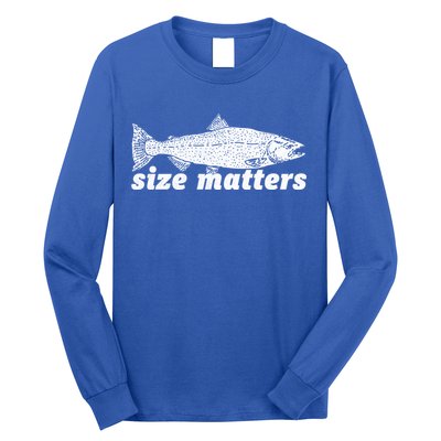 Size Matters Funny Fishing Fisher Funny Novelty Funny Gift Long Sleeve Shirt