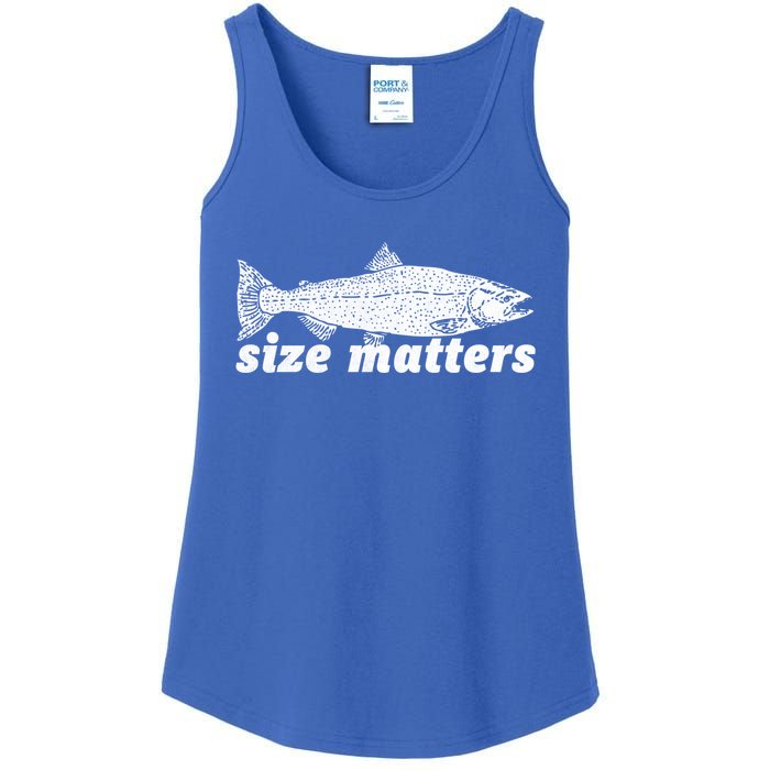 Size Matters Funny Fishing Fisher Funny Novelty Funny Gift Ladies Essential Tank