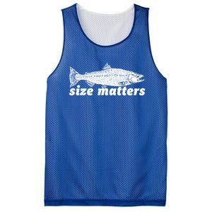 Size Matters Funny Fishing Fisher Funny Novelty Funny Gift Mesh Reversible Basketball Jersey Tank