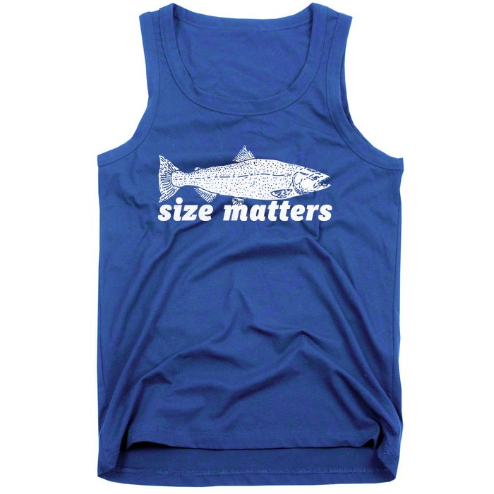 Size Matters Funny Fishing Fisher Funny Novelty Funny Gift Tank Top