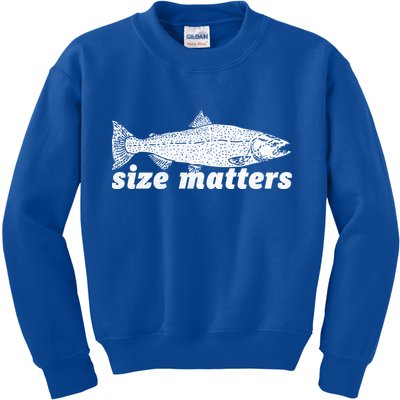 Size Matters Funny Fishing Fisher Funny Novelty Funny Gift Kids Sweatshirt