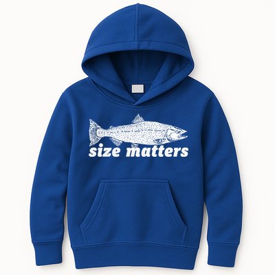 Size Matters Funny Fishing Fisher Funny Novelty Funny Gift Kids Hoodie