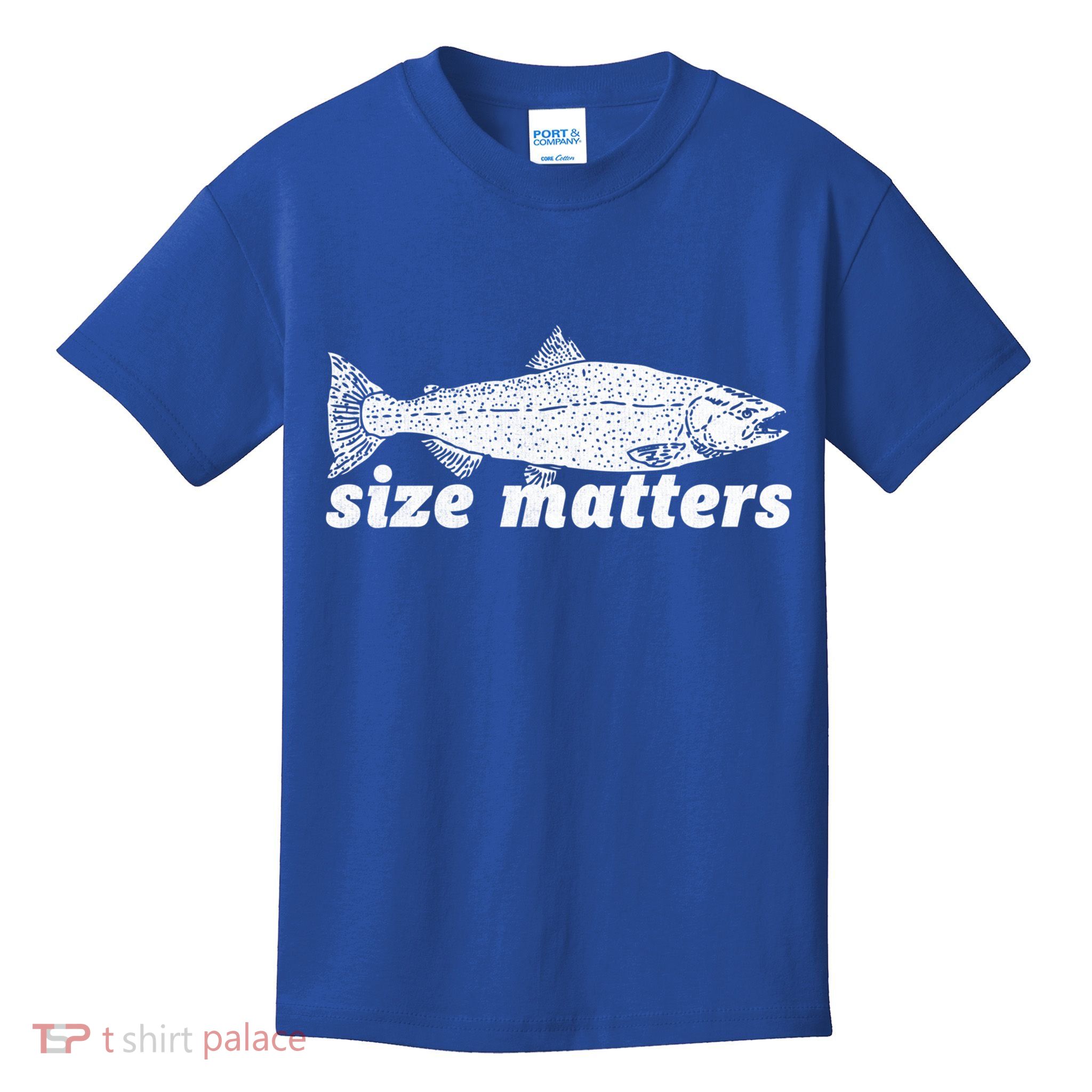 Size Matters Funny Fishing Fisher Funny Novelty Funny Gift Kids T-Shirt