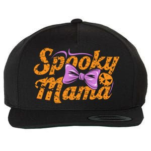 Spooky Mama Funny Mom Halloween Ghost Witch Bat Gift Wool Snapback Cap