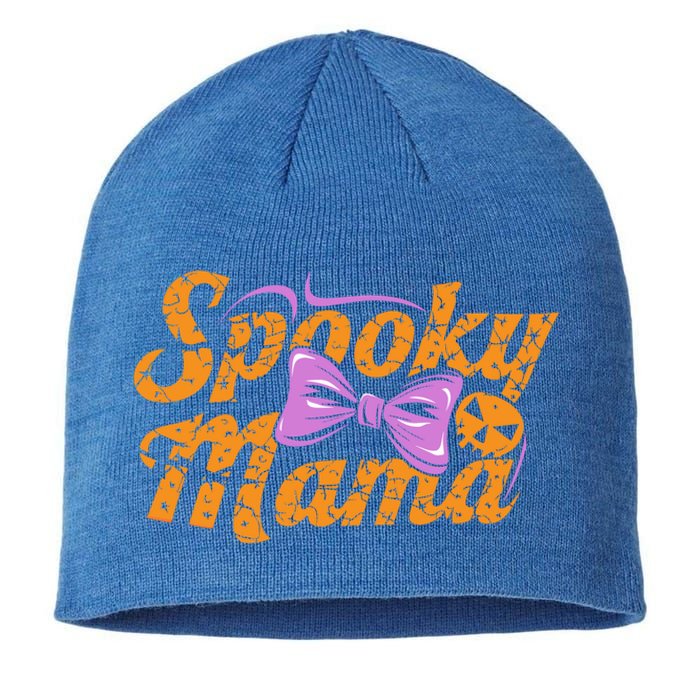 Spooky Mama Funny Mom Halloween Ghost Witch Bat Gift Sustainable Beanie