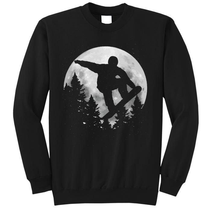 Snowboard Moon Funny Freestyle Snowboarding Sweatshirt