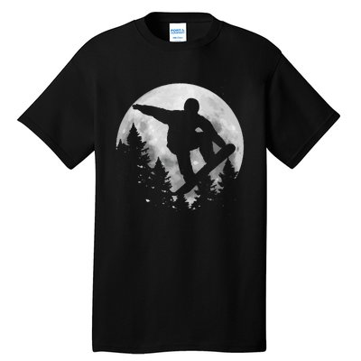 Snowboard Moon Funny Freestyle Snowboarding Tall T-Shirt