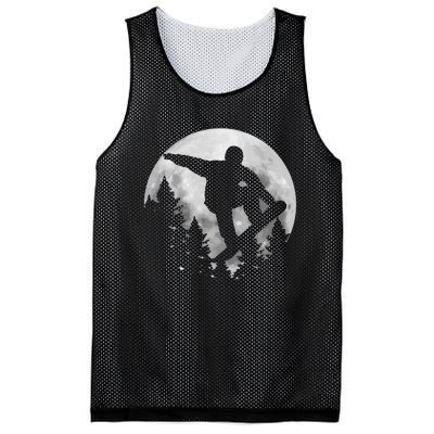 Snowboard Moon Funny Freestyle Snowboarding Mesh Reversible Basketball Jersey Tank