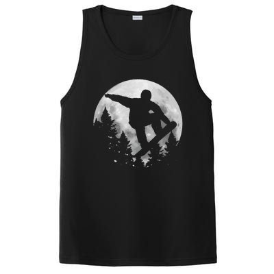 Snowboard Moon Funny Freestyle Snowboarding PosiCharge Competitor Tank