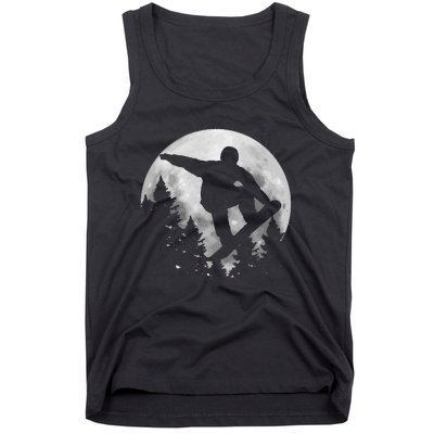 Snowboard Moon Funny Freestyle Snowboarding Tank Top