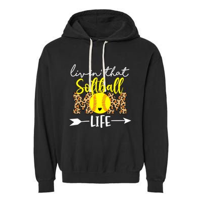 Softball Mom Funny Gift Softball Mom Gear Softball Mom Cute Gift Garment-Dyed Fleece Hoodie