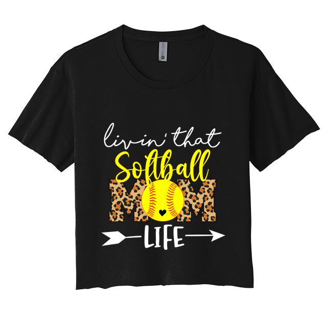 Softball Mom Funny Gift Softball Mom Gear Softball Mom Cute Gift Crop Top