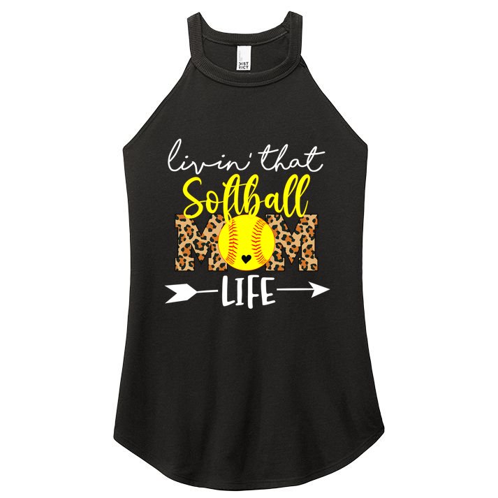 Softball Mom Funny Gift Softball Mom Gear Softball Mom Cute Gift Women's Perfect Tri Rocker Tank