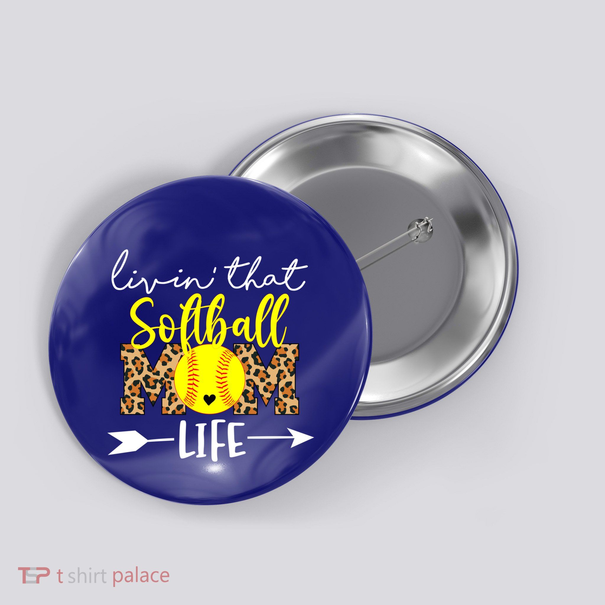 Softball Mom Funny Gift Softball Mom Gear Softball Mom Cute Gift Button