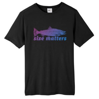 Size Matters Funny Fishing Fisher Funny Novelty Funny Gift Tall Fusion ChromaSoft Performance T-Shirt