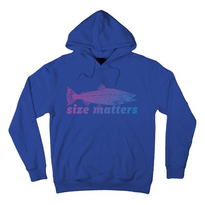 Size Matters Funny Fishing Fisher Funny Novelty Funny Gift Hoodie