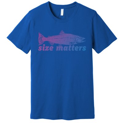 Size Matters Funny Fishing Fisher Funny Novelty Funny Gift Premium T-Shirt