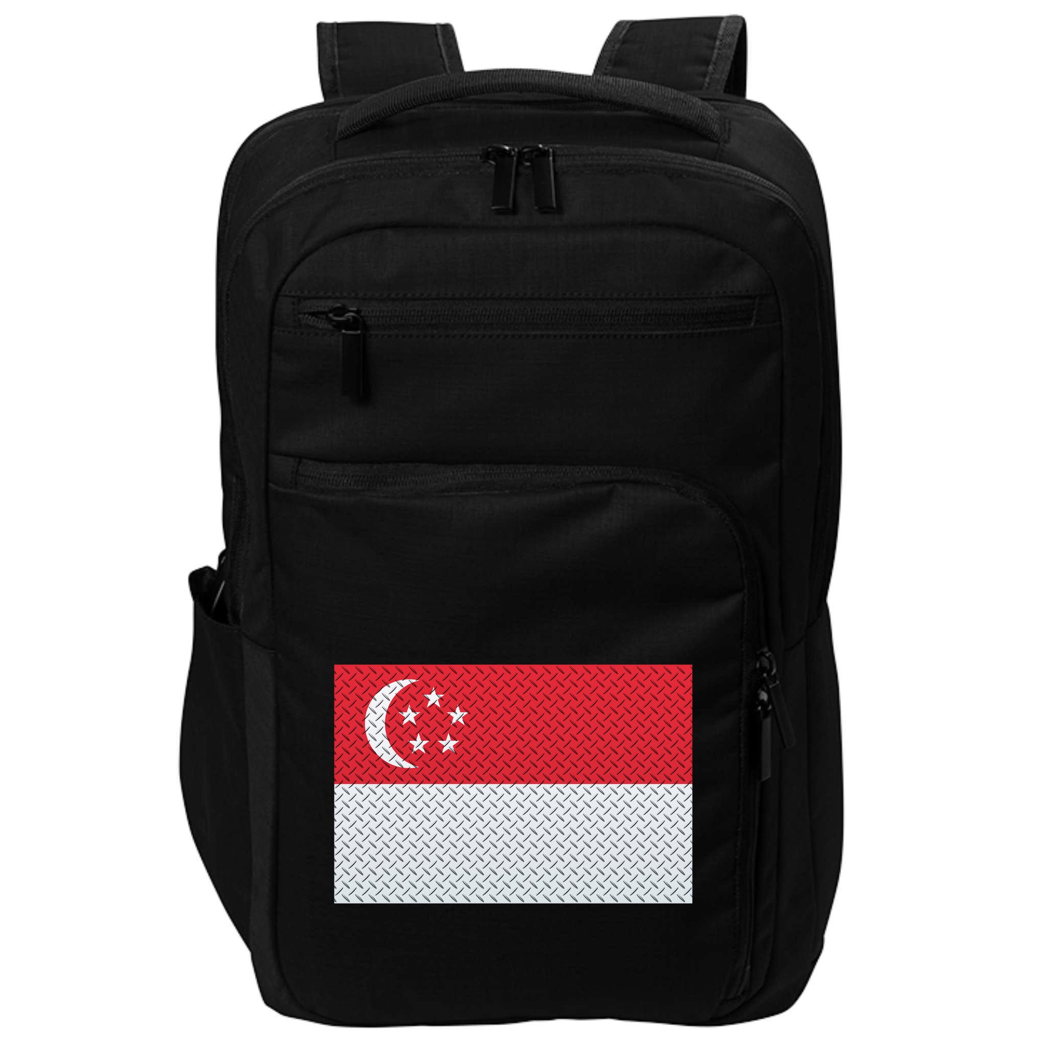 Singapore Metal Flag Shield Impact Tech Backpack
