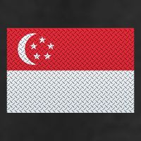 Singapore Metal Flag Shield 11oz C Handle Ceramic Mug