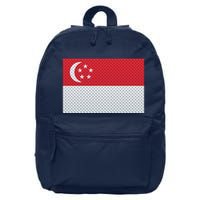 Singapore Metal Flag Shield 16 in Basic Backpack