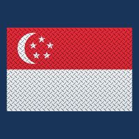 Singapore Metal Flag Shield 16 in Basic Backpack