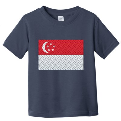 Singapore Metal Flag Shield Toddler T-Shirt