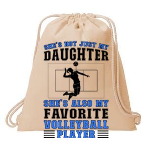 Shes My Favorite Volleyball Player Father Volleyball Dad Gift Drawstring Bag