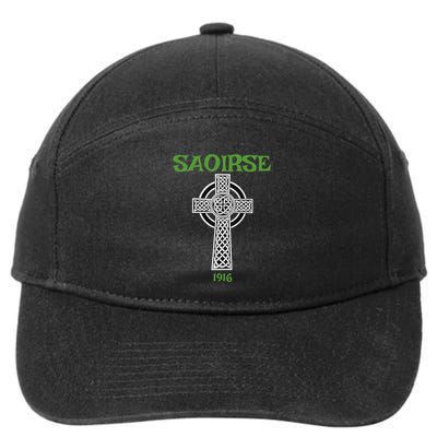 Saoirse Meaning Freedom Irish Republican With Celtic Cross 7-Panel Snapback Hat