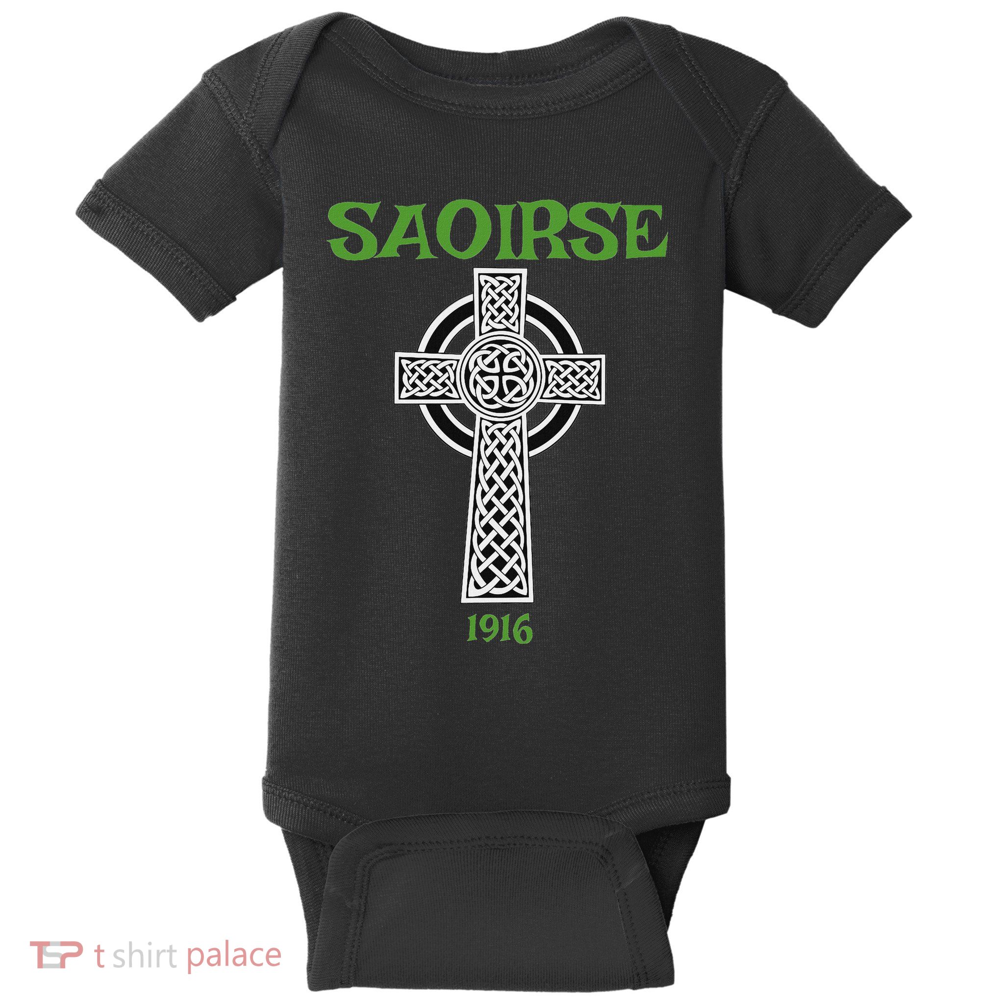 Saoirse Meaning Freedom Irish Republican With Celtic Cross Baby Bodysuit