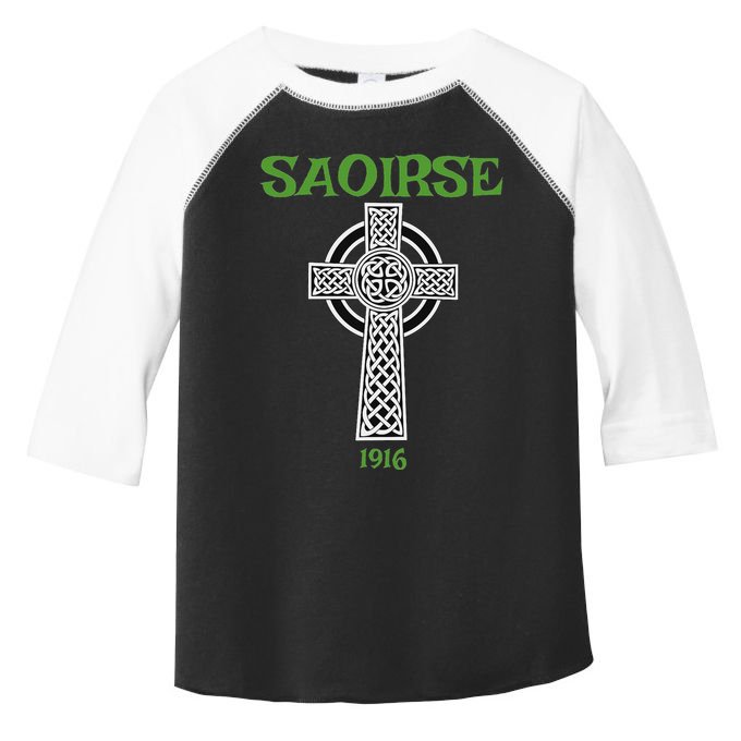 Saoirse Meaning Freedom Irish Republican With Celtic Cross Toddler Fine Jersey T-Shirt
