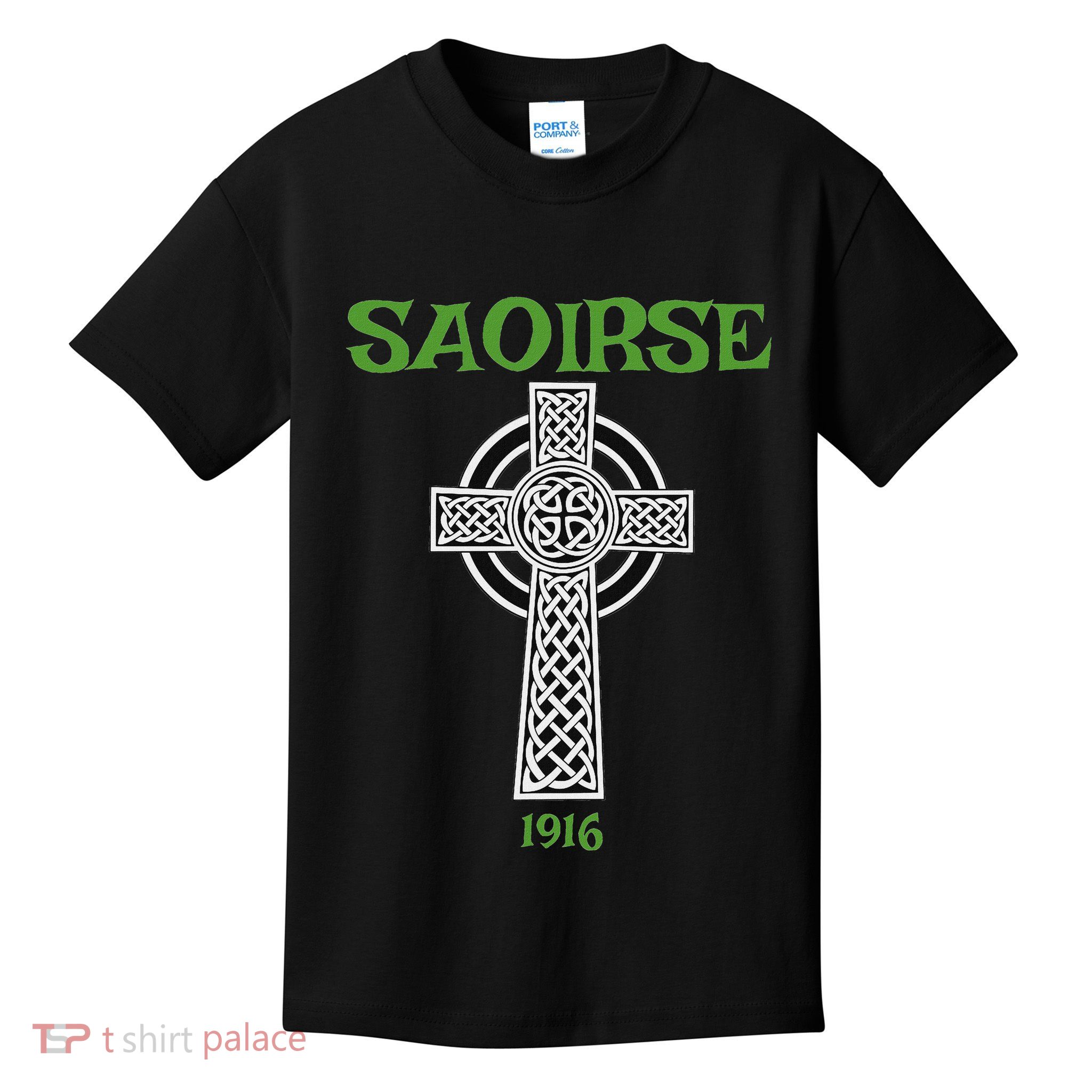 Saoirse Meaning Freedom Irish Republican With Celtic Cross Kids T-Shirt