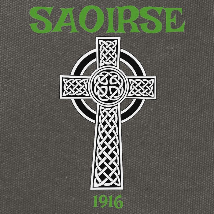 Saoirse Meaning Freedom Irish Republican With Celtic Cross Cotton Canvas Backpack