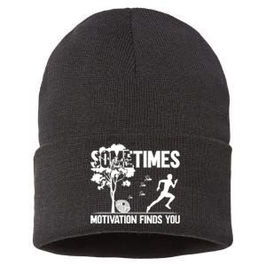 Sometimes Motivation Finds You Sustainable Knit Beanie