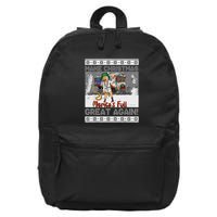 Sorry MericaS Full Funny Trump Maga Ugly Sweater Christmas 16 in Basic Backpack