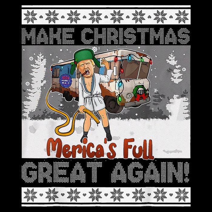 Sorry MericaS Full Funny Trump Maga Ugly Sweater Christmas 16 in Basic Backpack