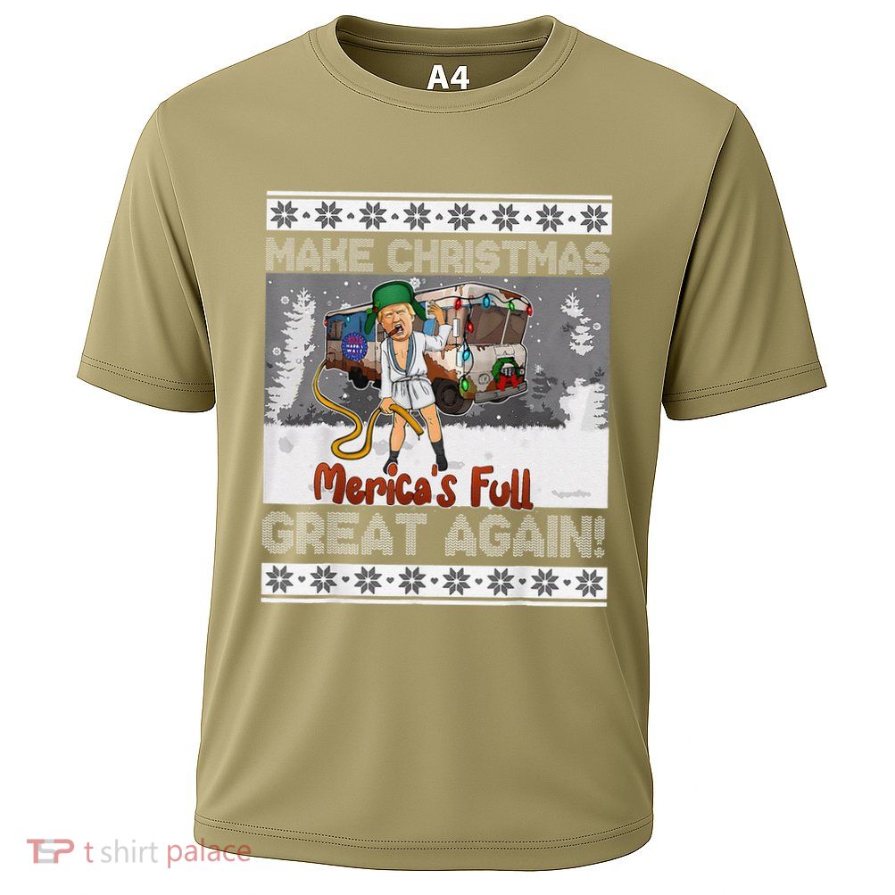 Sorry MericaS Full Funny Trump Maga Ugly Sweater Christmas Performance Shirt