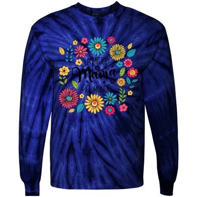 Spanish Mom Floral Flower Family Tie-Dye Long Sleeve Shirt