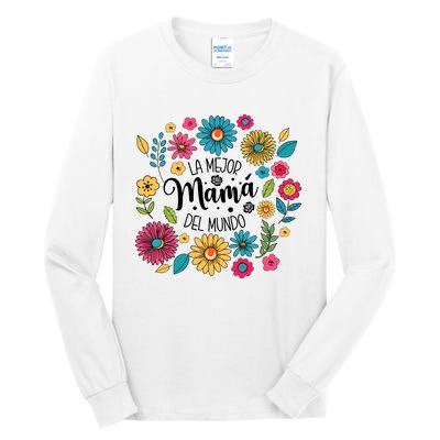 Spanish Mom Floral Flower Family Tall Long Sleeve T-Shirt